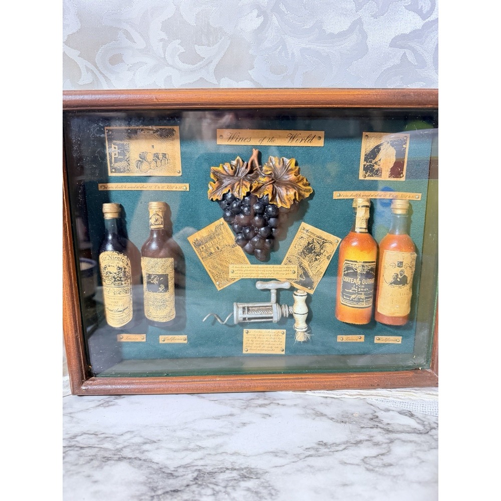 Wines of the World 3D Shadow Box Decor (3372)